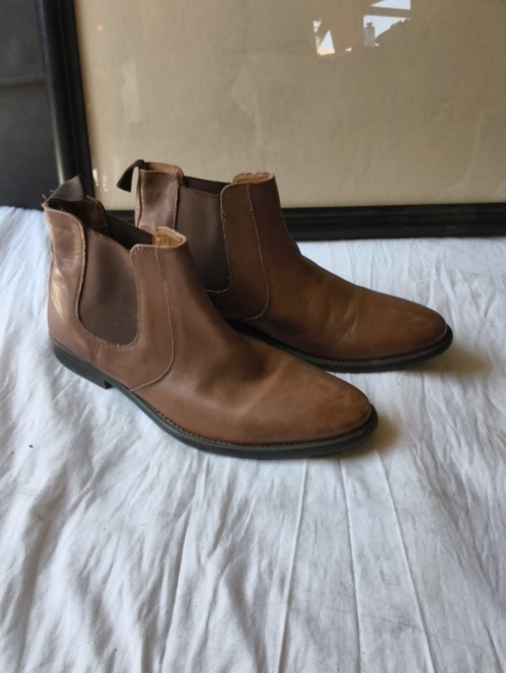Franco Fortini Brown Leather Chukka Chelsea Boots